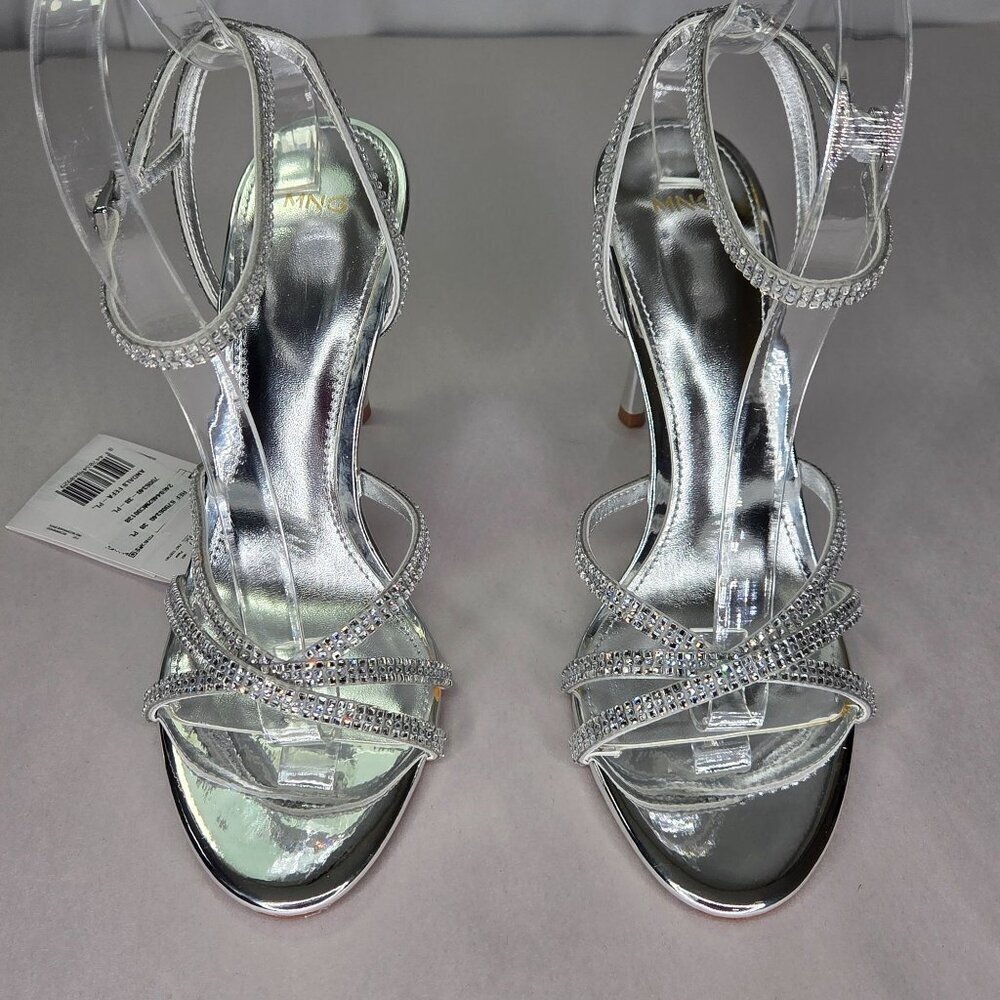 Mango Strap Rhinestone Sandals, Size: 38 - Picture 2 of 8